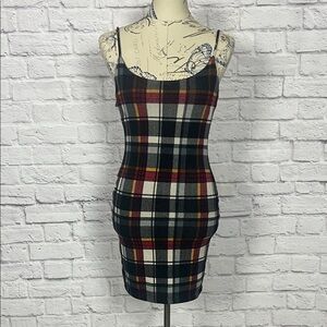 Plaid Spaghetti Strap Dress